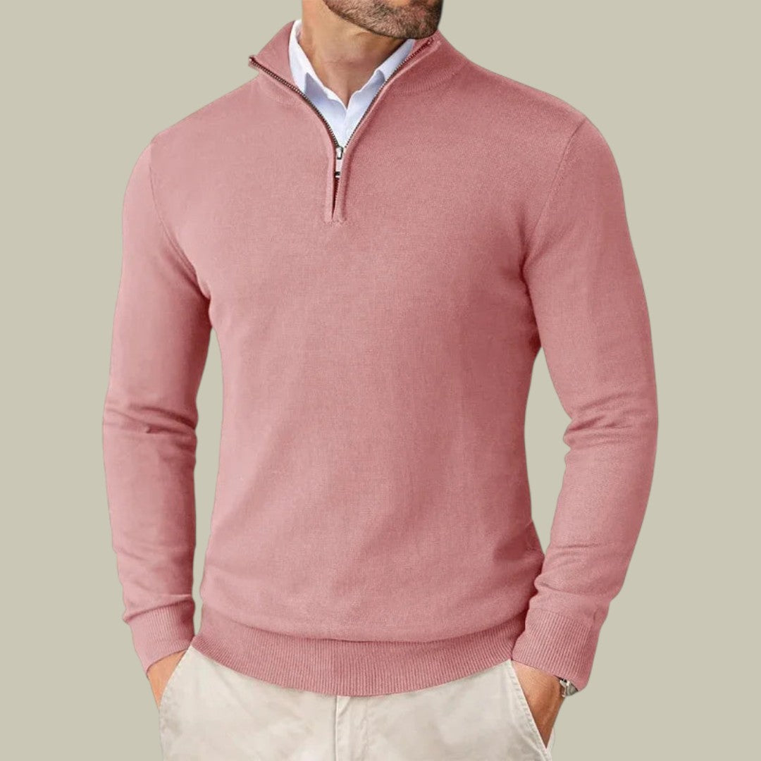 Mens Casual Half Zip Sweater