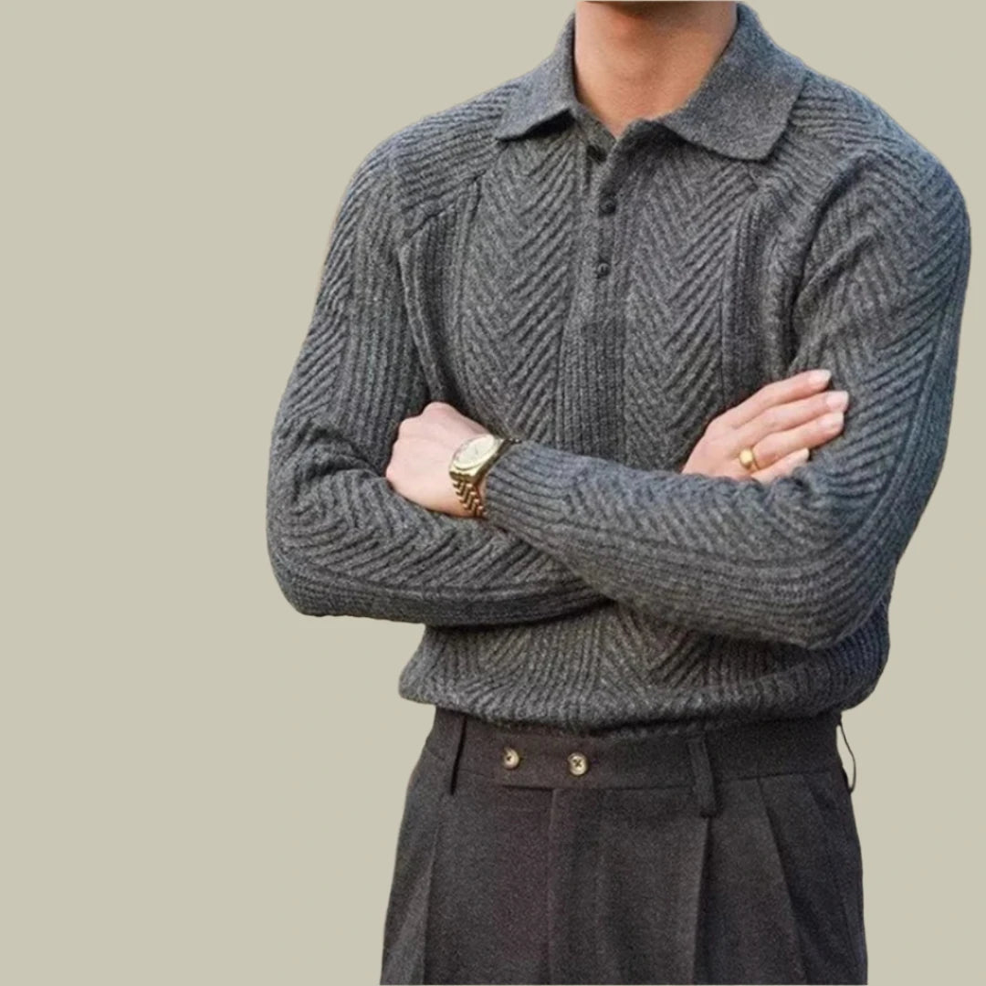 Knitted Polo Sweater