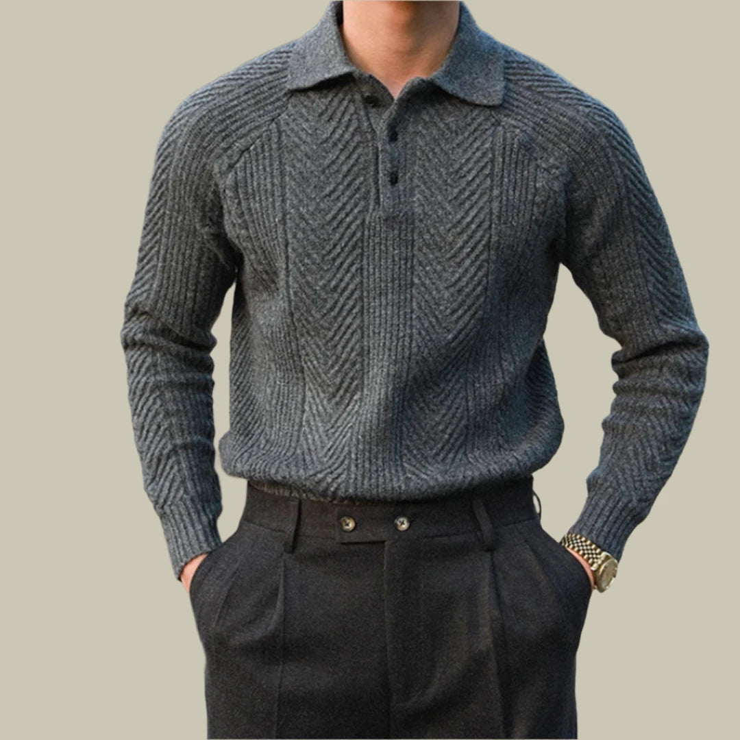 Knitted Polo Sweater