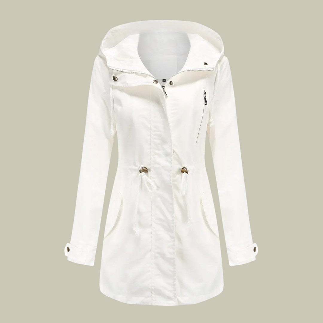 Womens Hooded Trench Coat