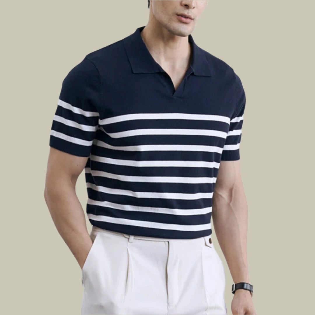 Striped Business Polo