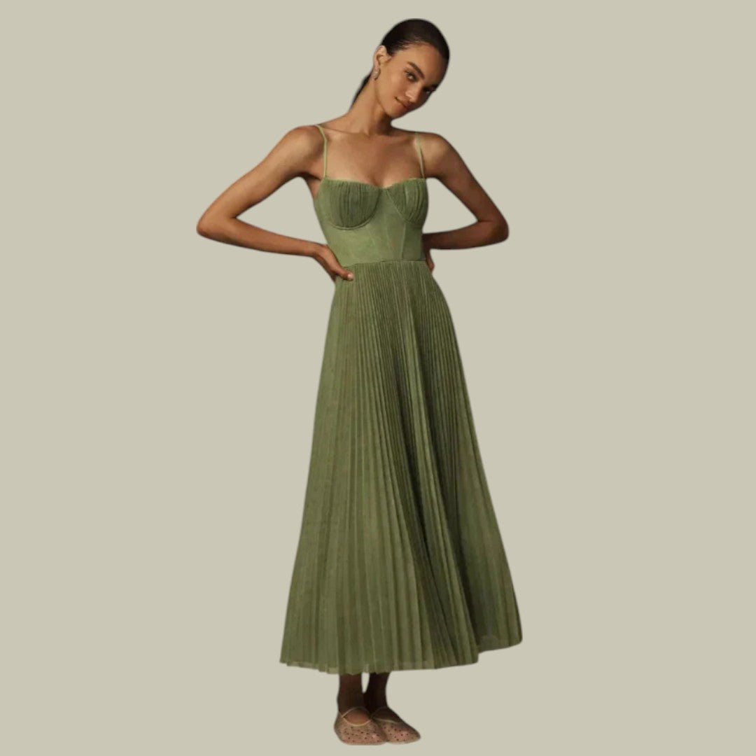 Lux & Classy  • Women's Elegant Pleated Design Dress