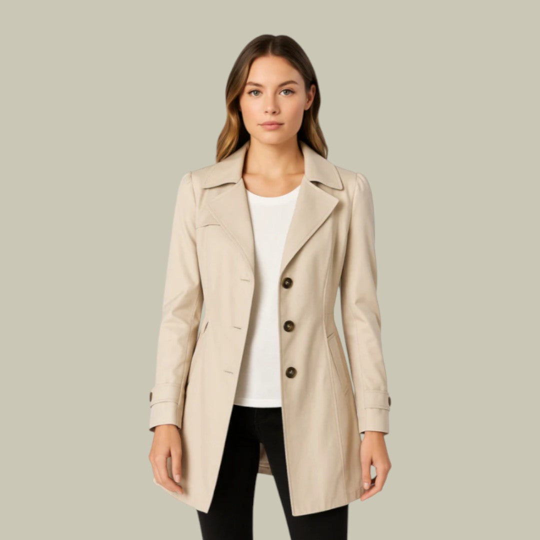 Lux & Classy • Women’s Mid-Length Trench Coat