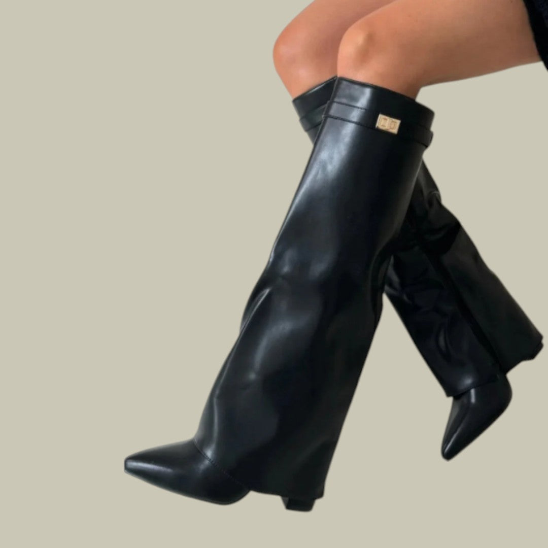 Womens Suede Heel Boots