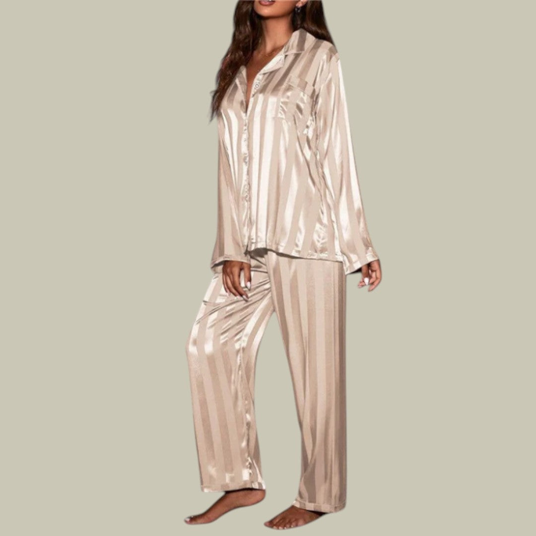 Womens Pajama Set Striped