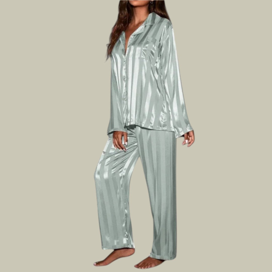 Womens Pajama Set Striped