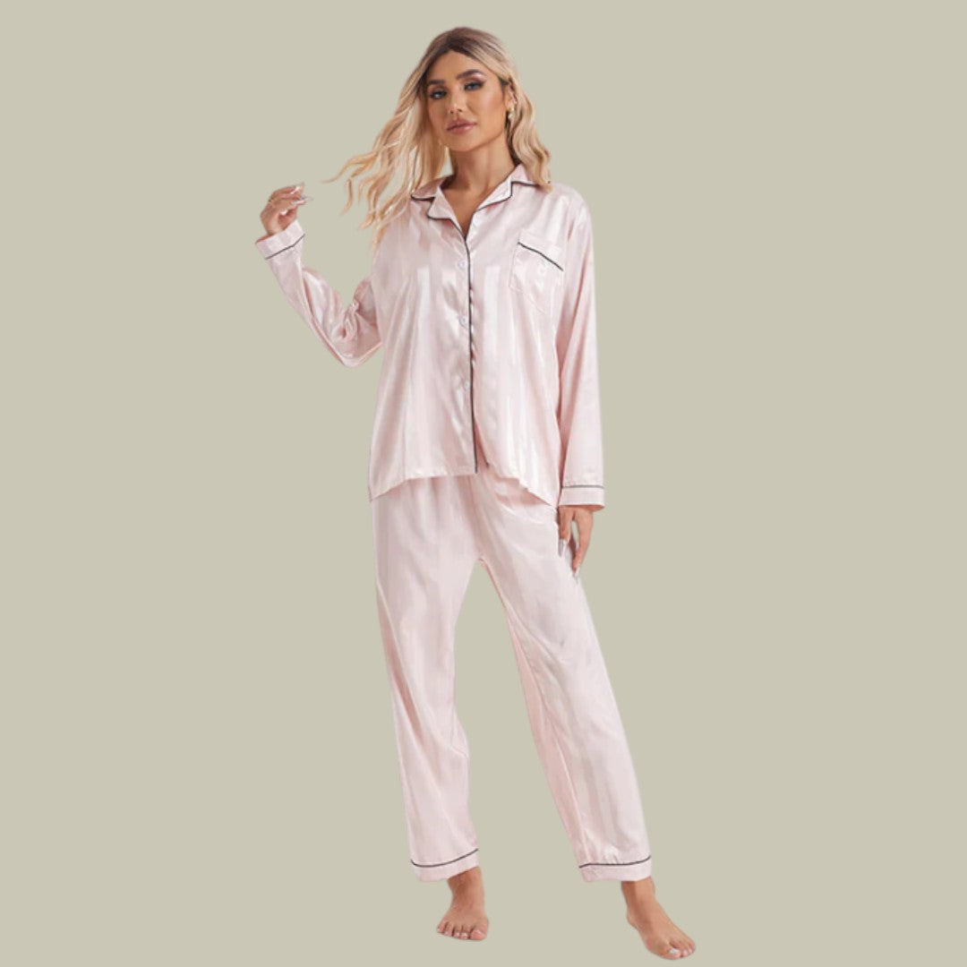 Womens Pajama Set Striped