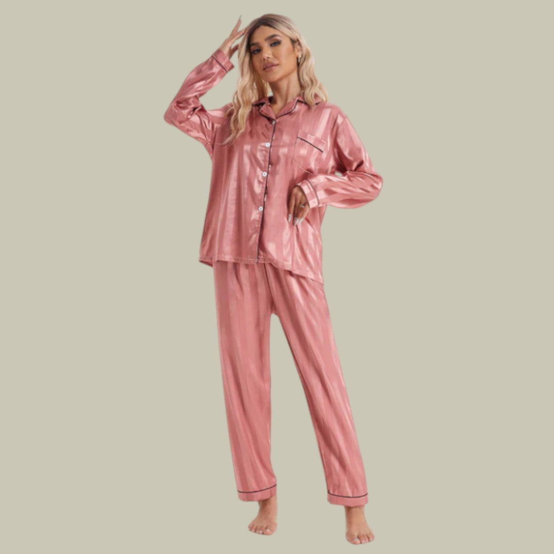 Womens Pajama Set Striped