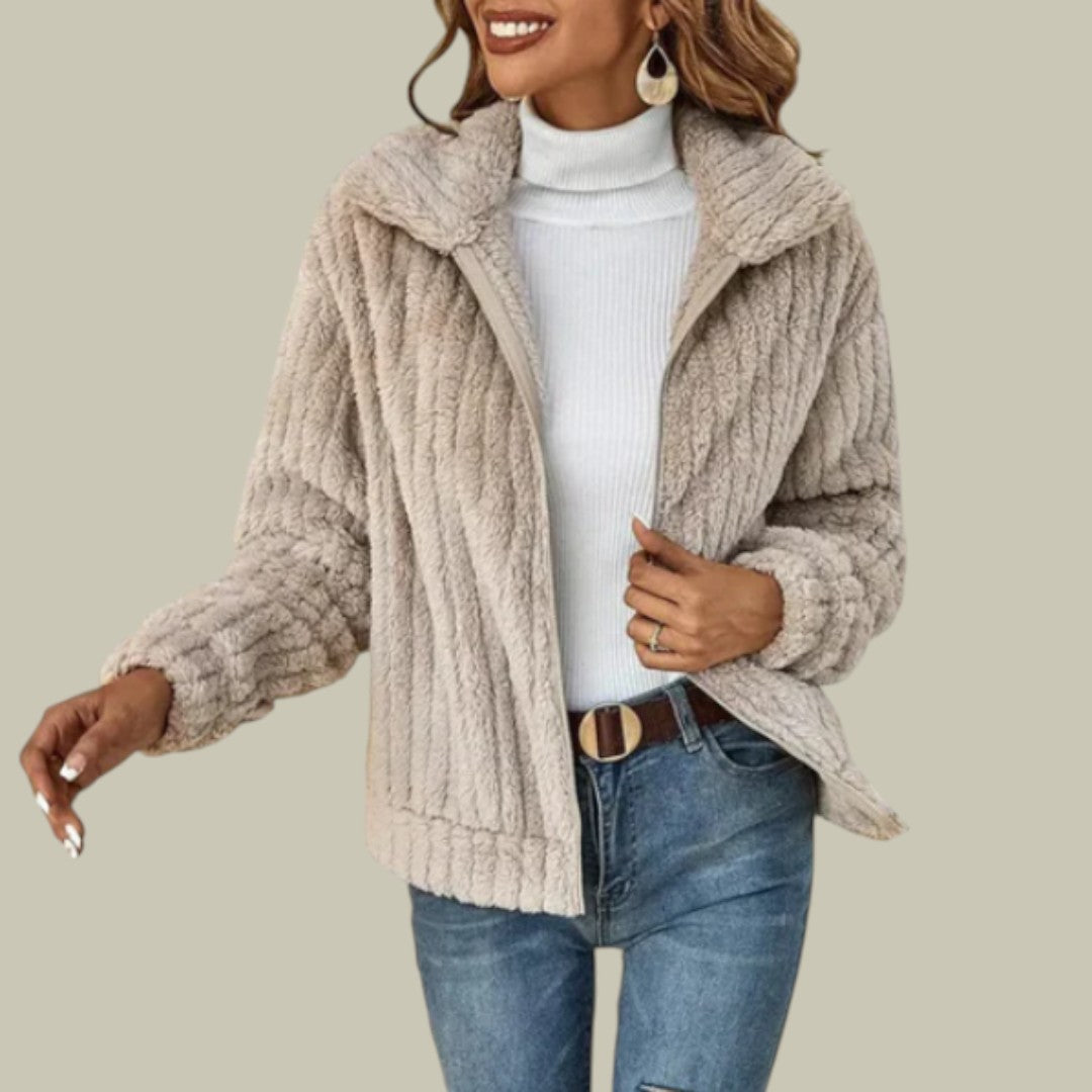 Womens Knitted Jacket Fluffy