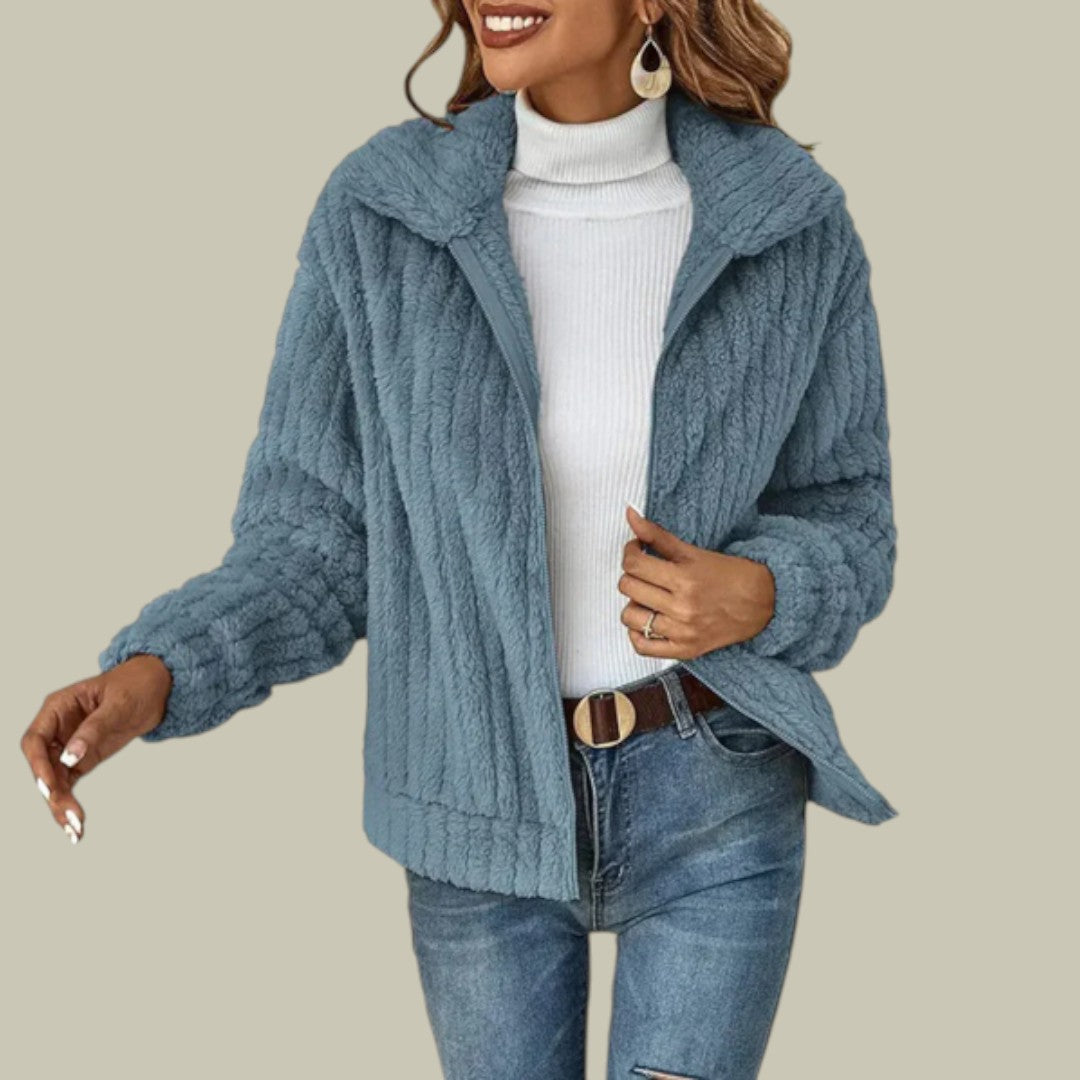 Womens Knitted Jacket Fluffy