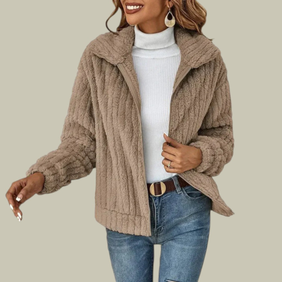 Womens Knitted Jacket Fluffy