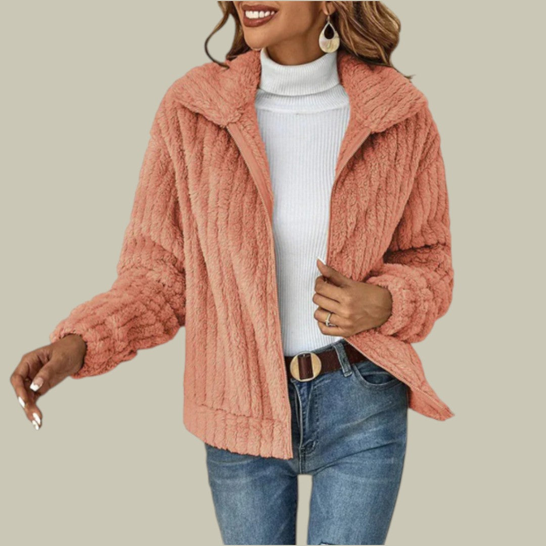 Womens Knitted Jacket Fluffy