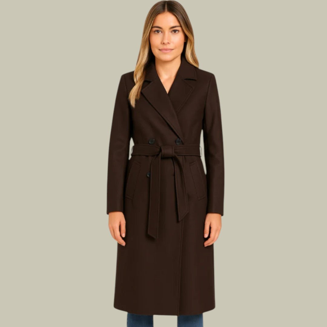 Womens Coat Double-Breasted Autumn