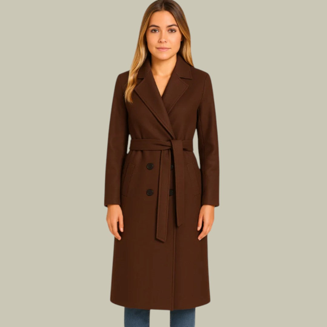 Womens Coat Double-Breasted Autumn