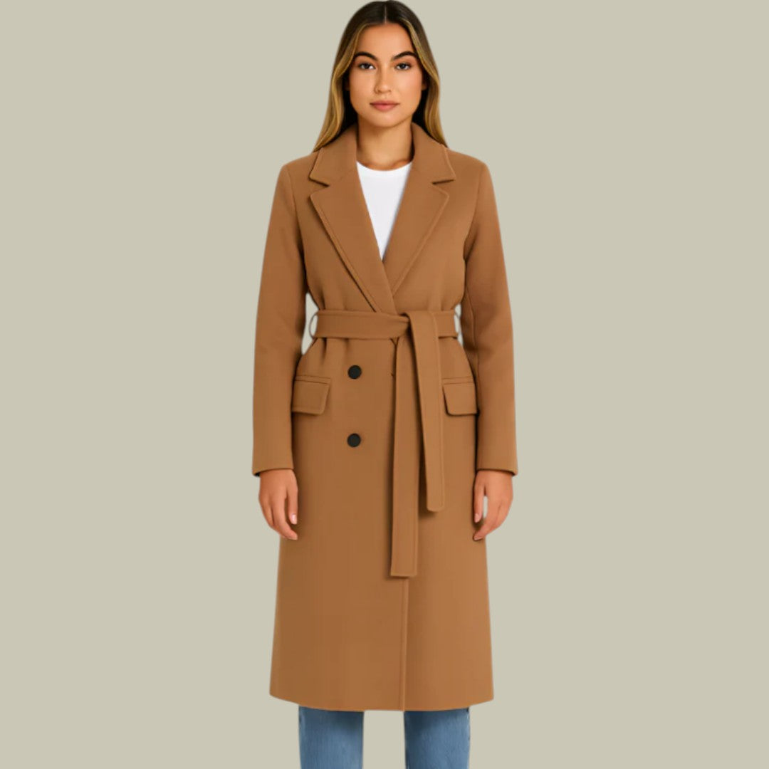 Womens Coat Double-Breasted Autumn