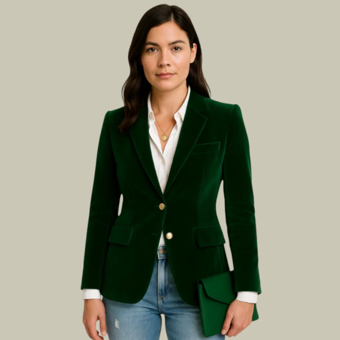 Womens Blazer Velvet Chic