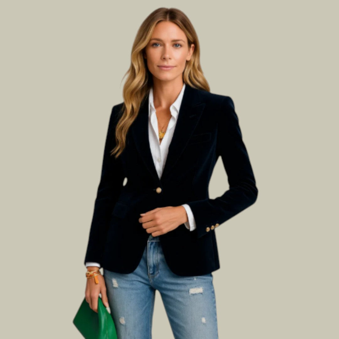 Womens Blazer Velvet Chic