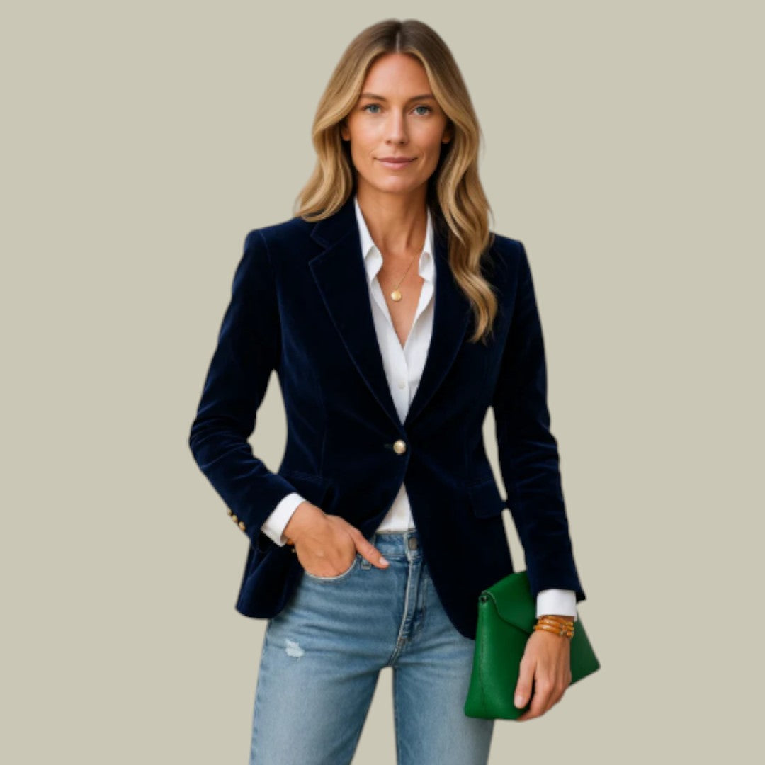 Womens Blazer Velvet Chic