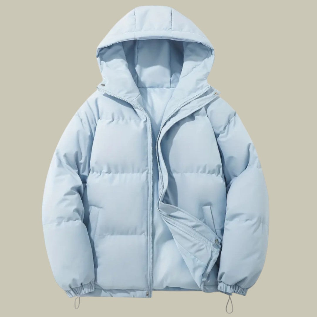 Mens Jacket Padded Warm Hooded Autumn