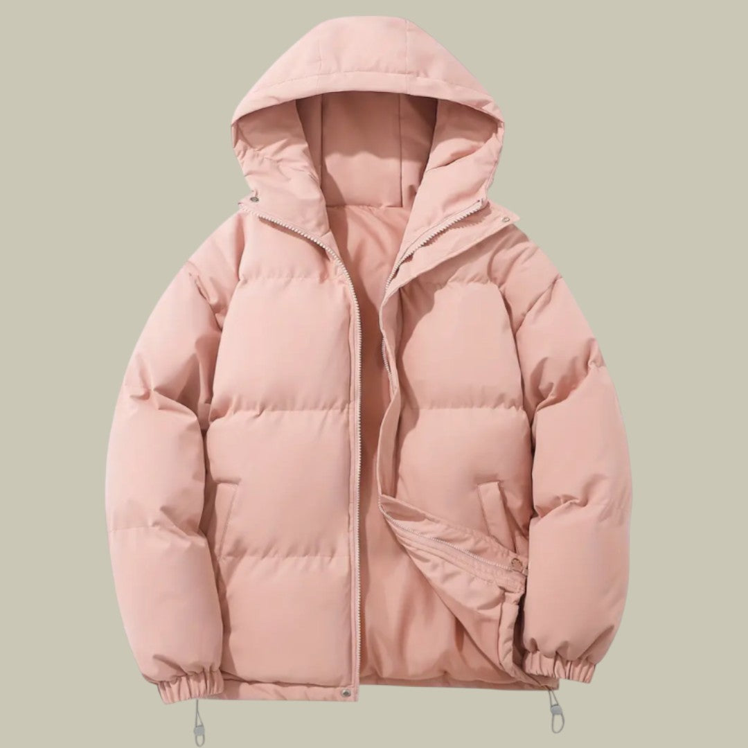 Mens Jacket Padded Warm Hooded Autumn