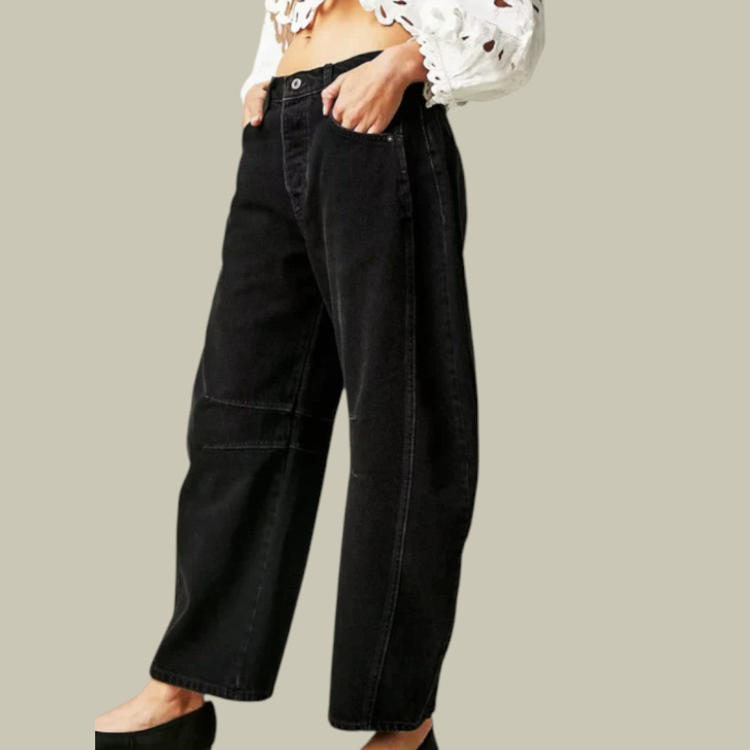 Womens Jeans Denim Leopard Wide