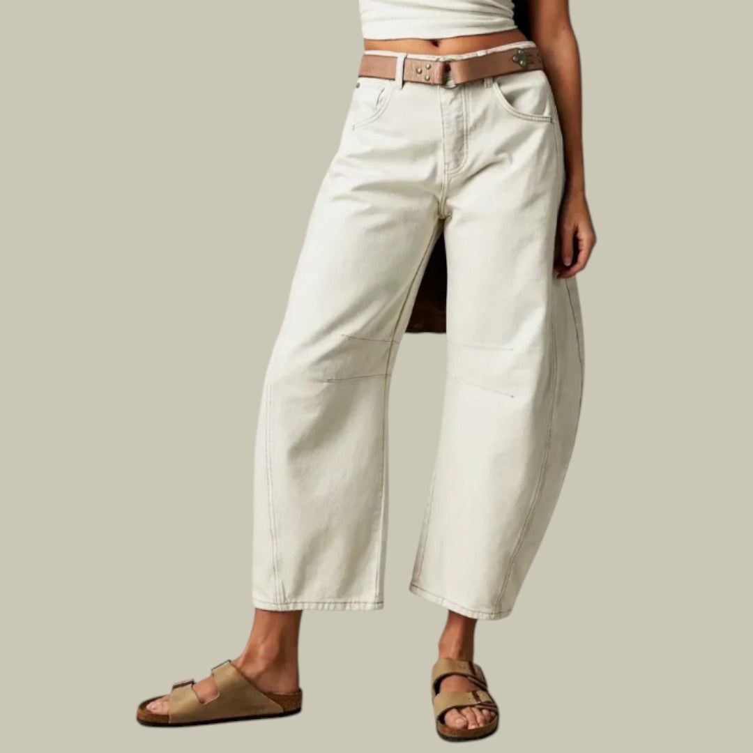Womens Jeans Denim Leopard Wide