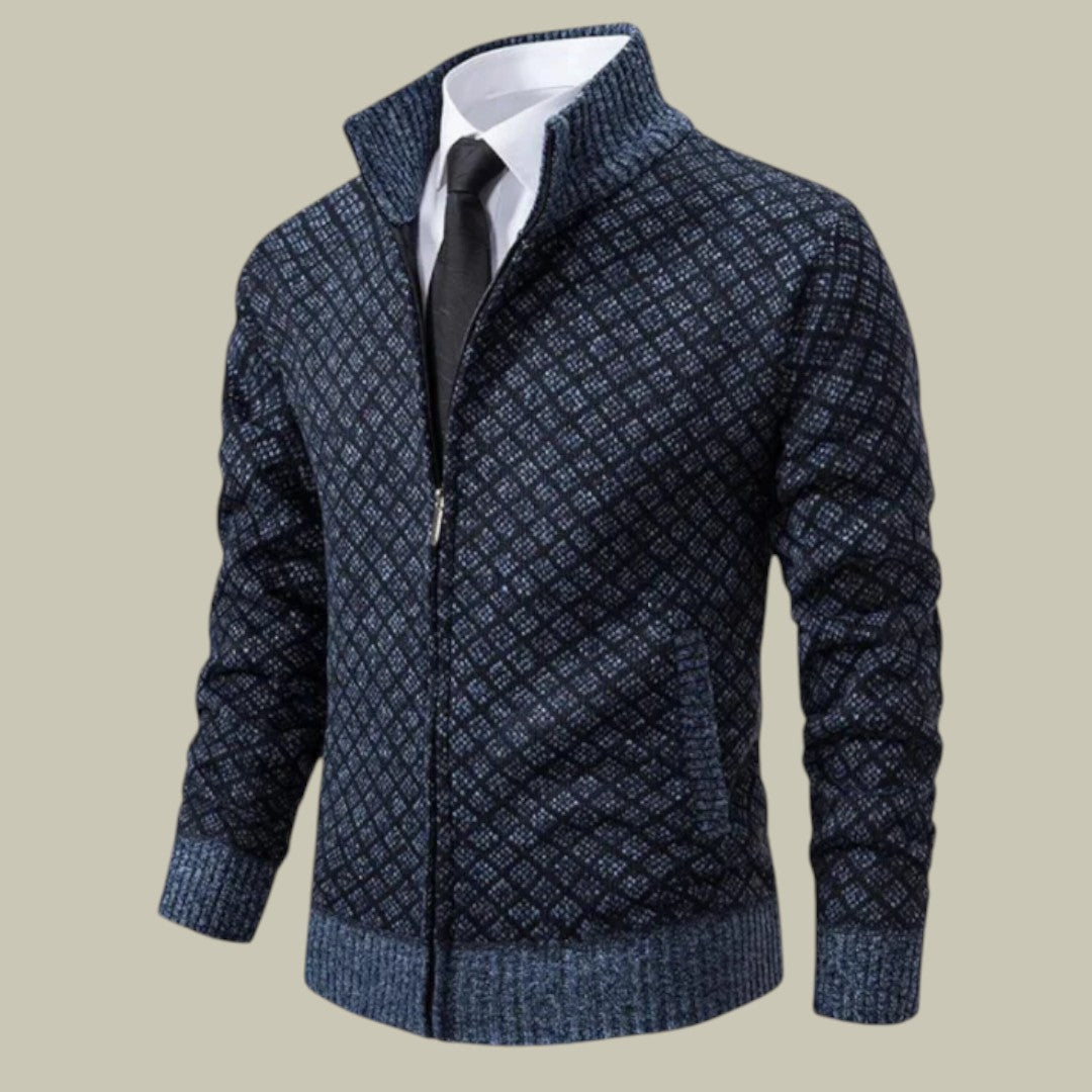 Mens Cardigan Autumn Office Monogram