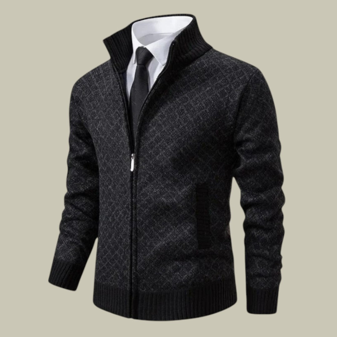 Mens Cardigan Autumn Office Monogram