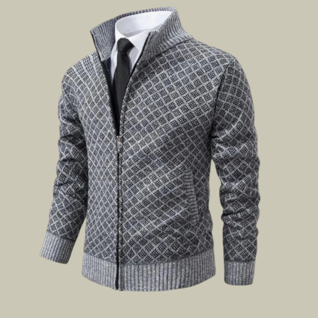 Mens Cardigan Autumn Office Monogram