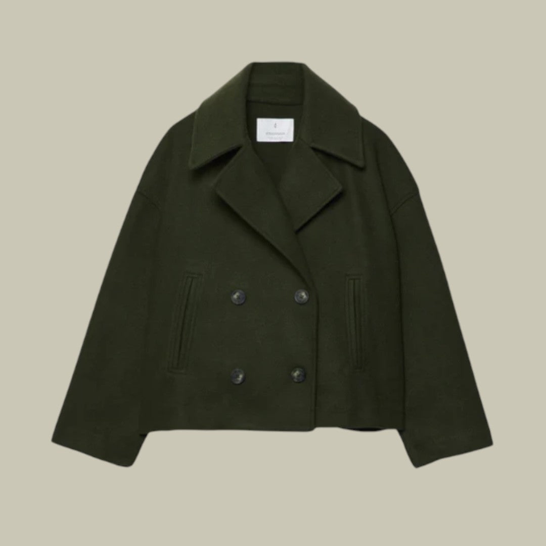 Womens Jacket Short Autumn with Buttons