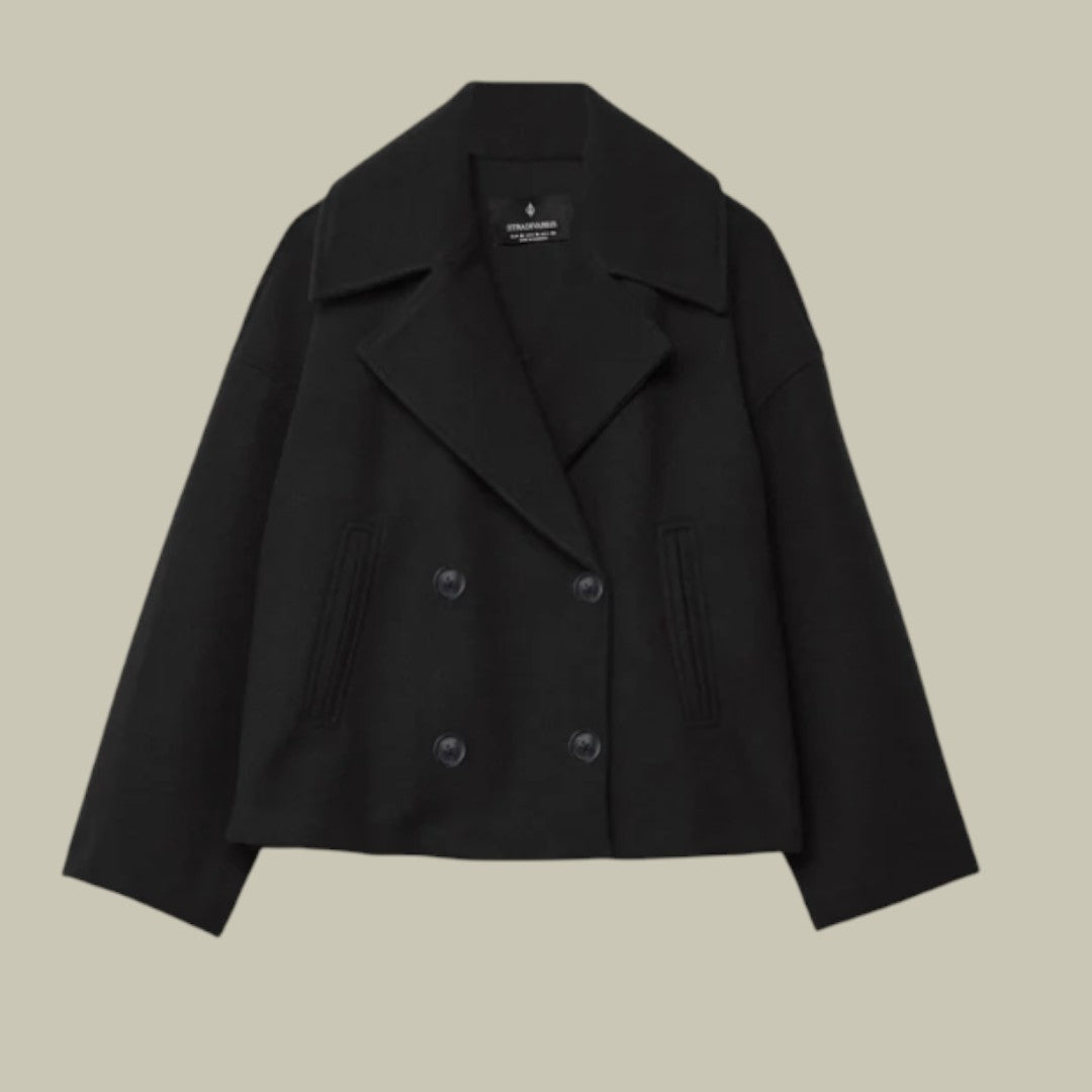 Womens Jacket Short Autumn with Buttons