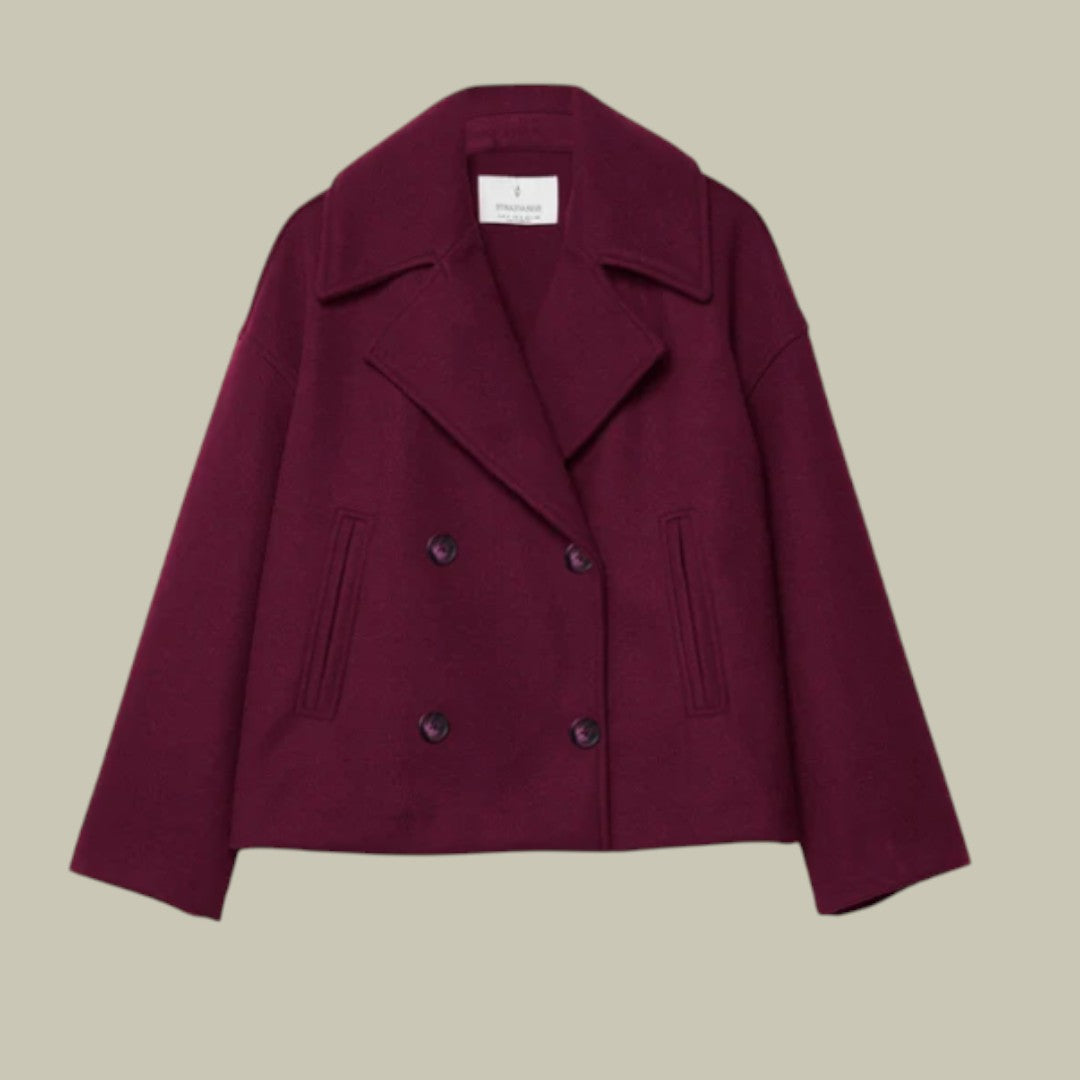 Womens Jacket Short Autumn with Buttons