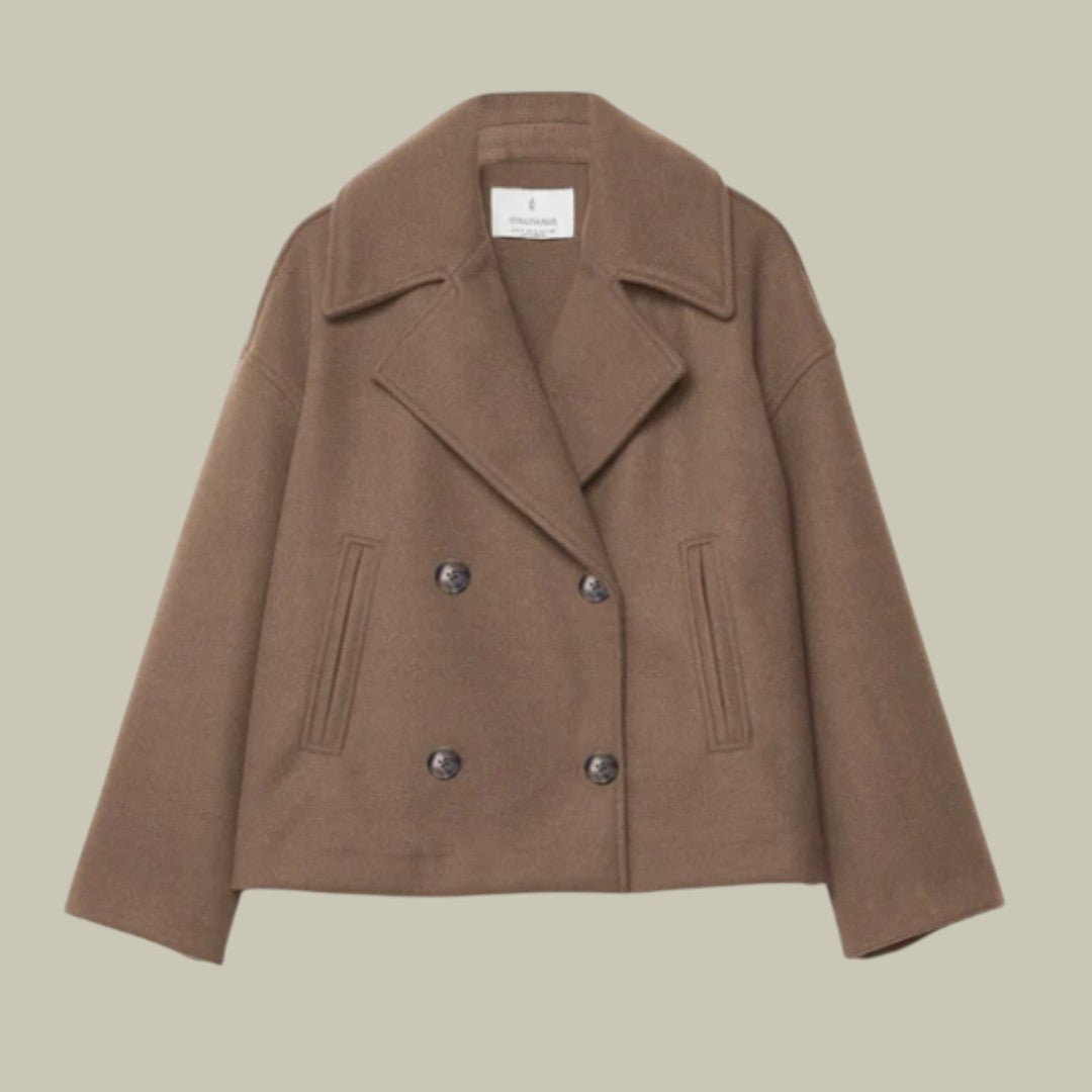 Womens Jacket Short Autumn with Buttons