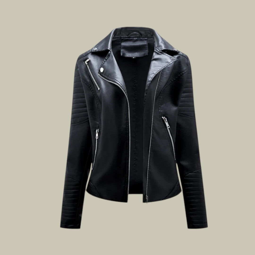 Womens Leather Jacket Biker