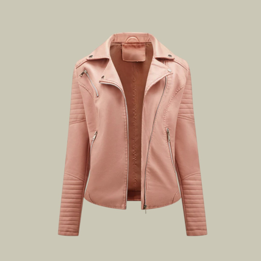 Womens Leather Jacket Biker
