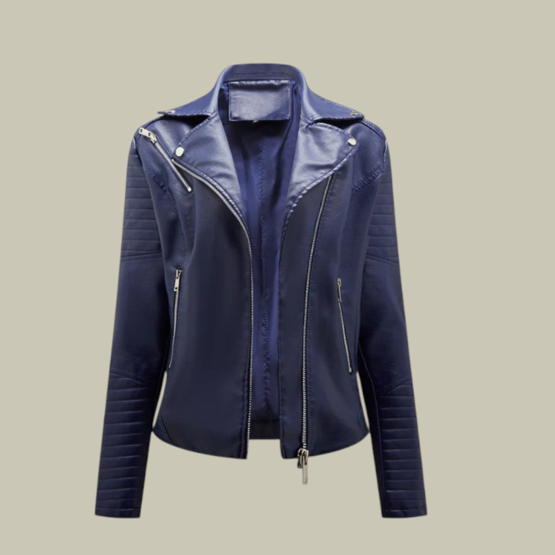 Womens Leather Jacket Biker