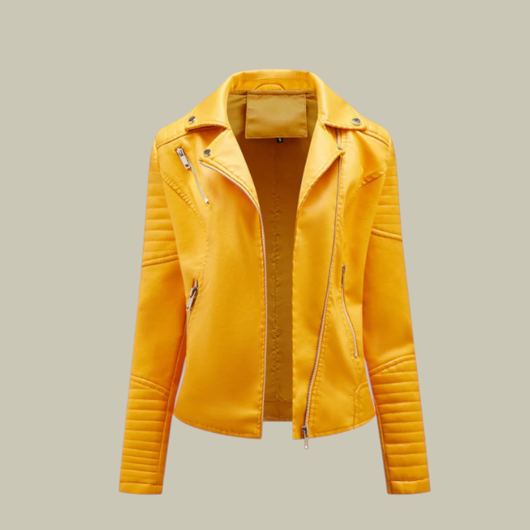 Womens Leather Jacket Biker