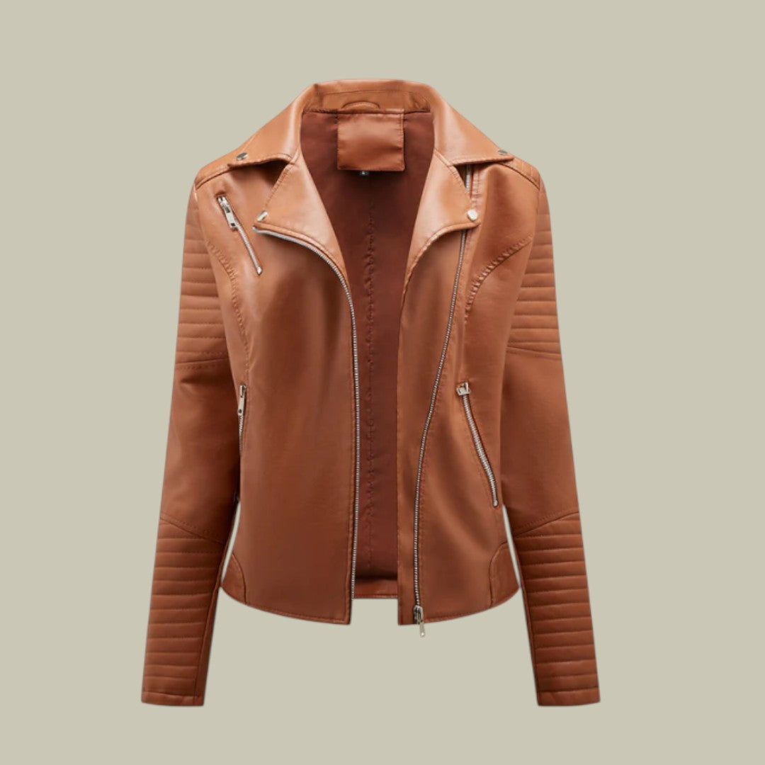 Womens Leather Jacket Biker