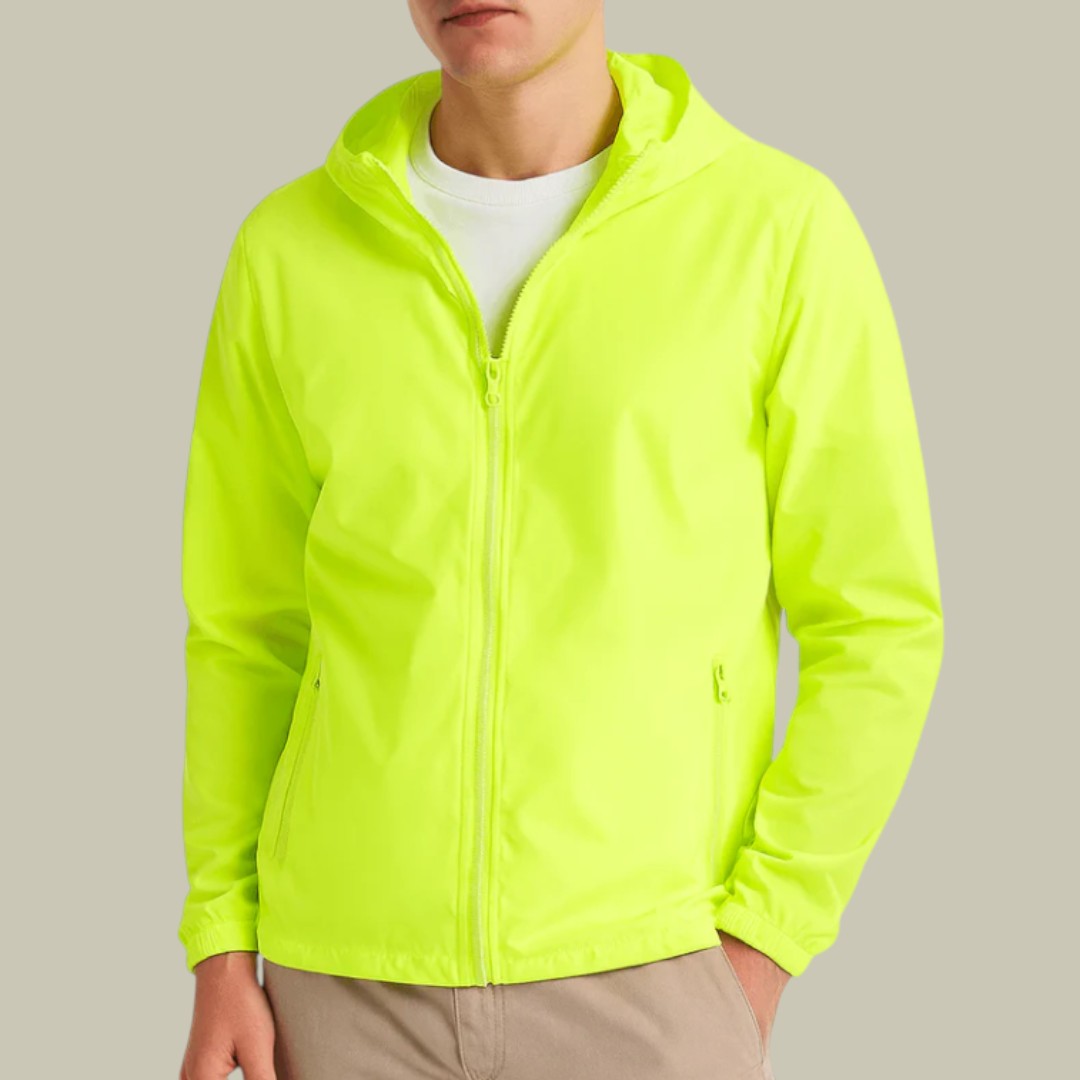 Mens Jacket Windbreaker Lightweight Hooded