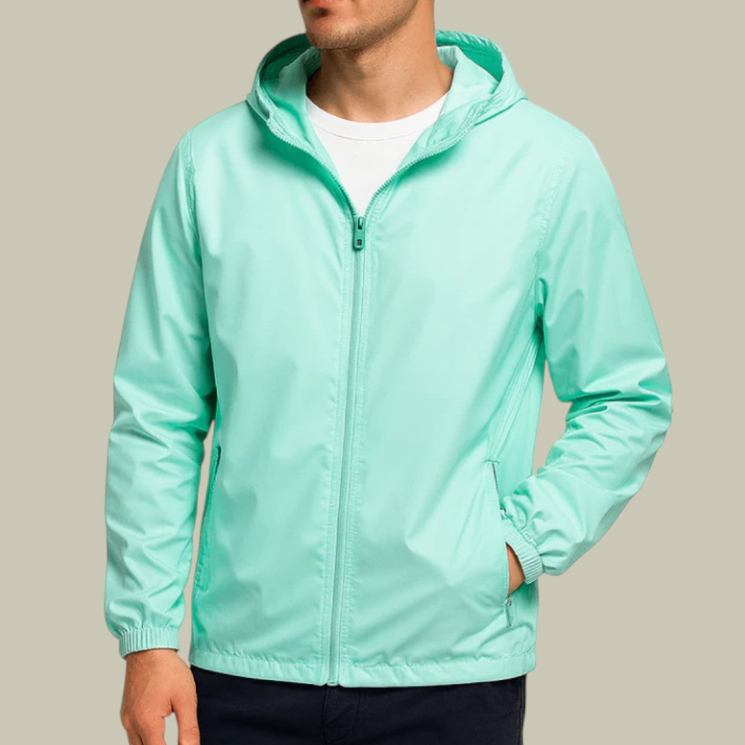Mens Jacket Windbreaker Lightweight Hooded