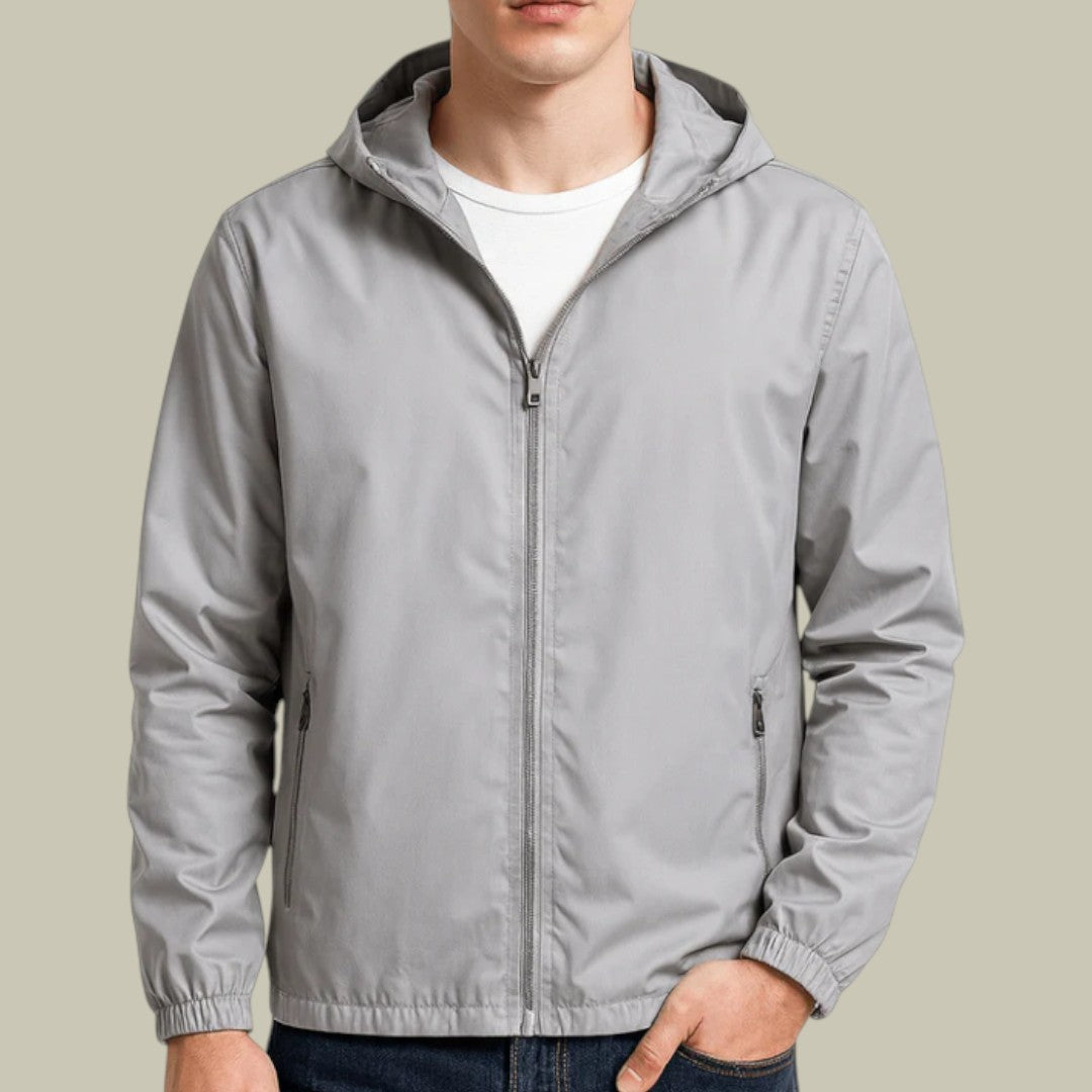 Mens Jacket Windbreaker Lightweight Hooded