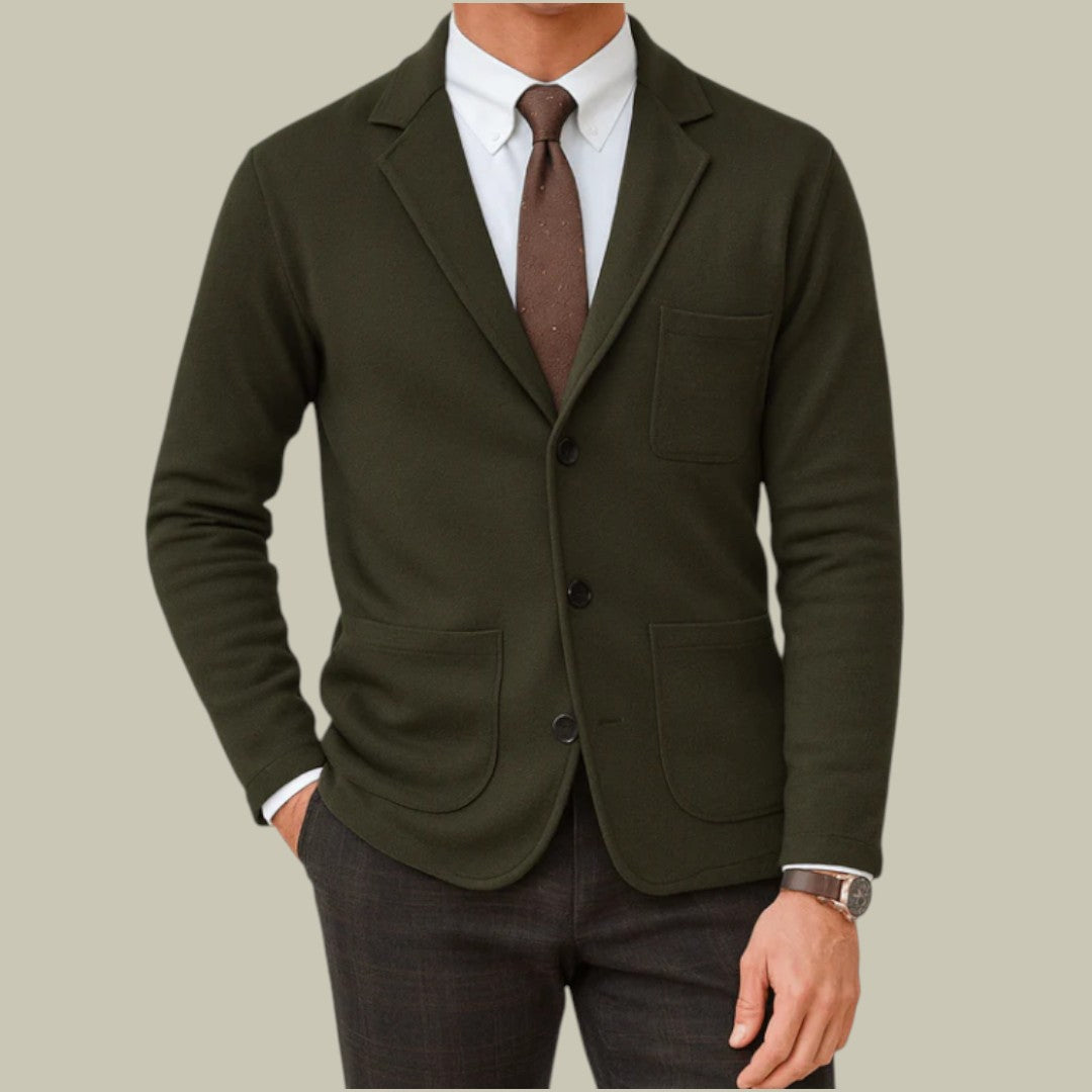 Mens Cardigan Blazer Business Autumn