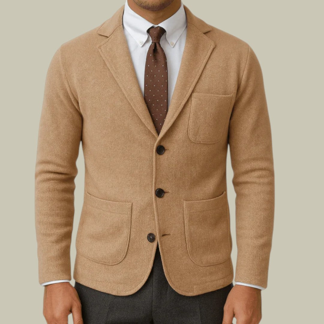 Mens Cardigan Blazer Business Autumn