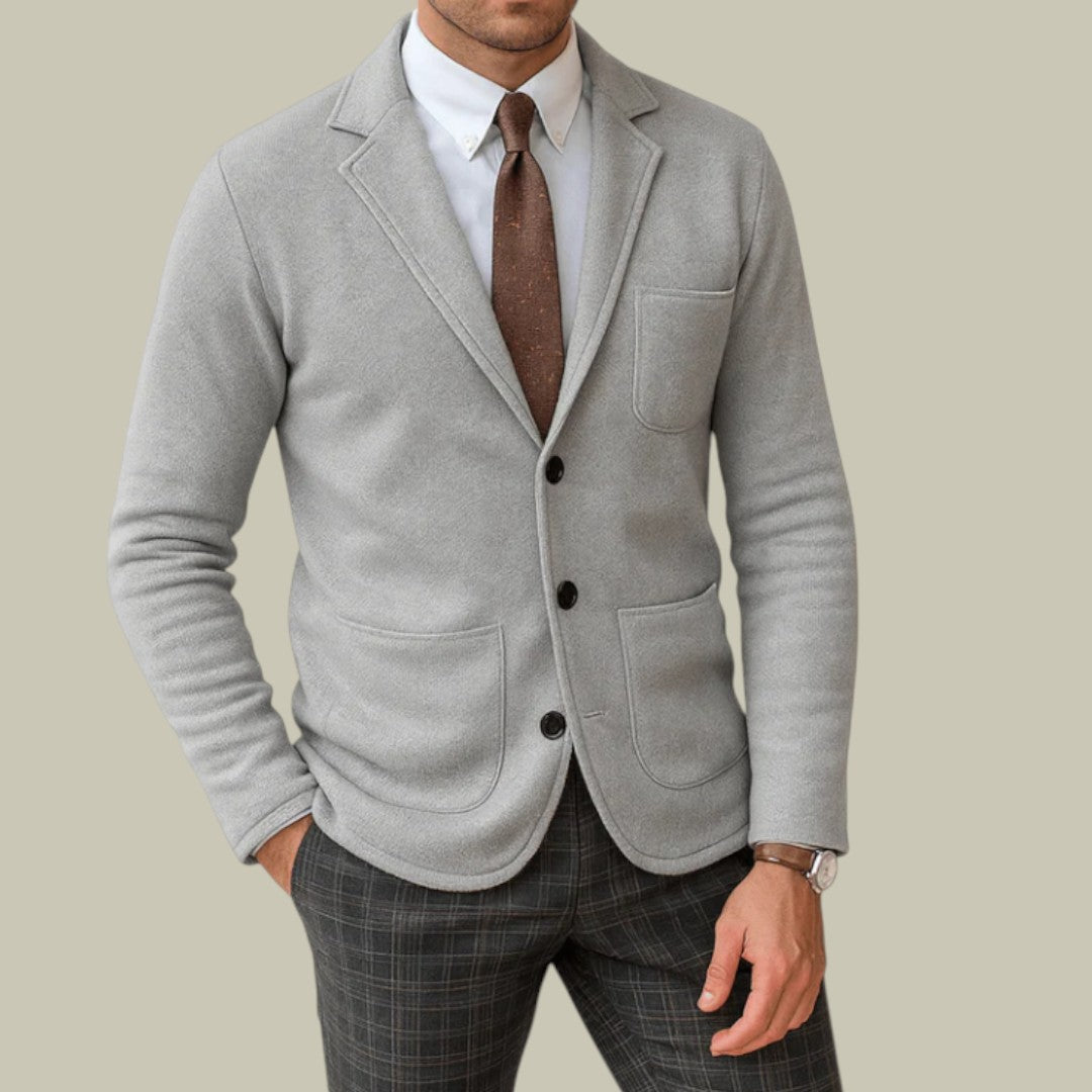 Mens Cardigan Blazer Business Autumn