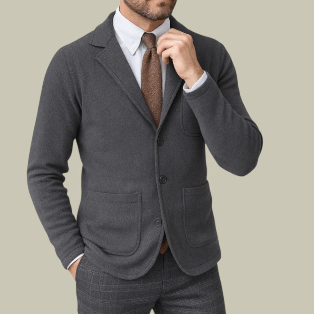 Mens Cardigan Blazer Business Autumn
