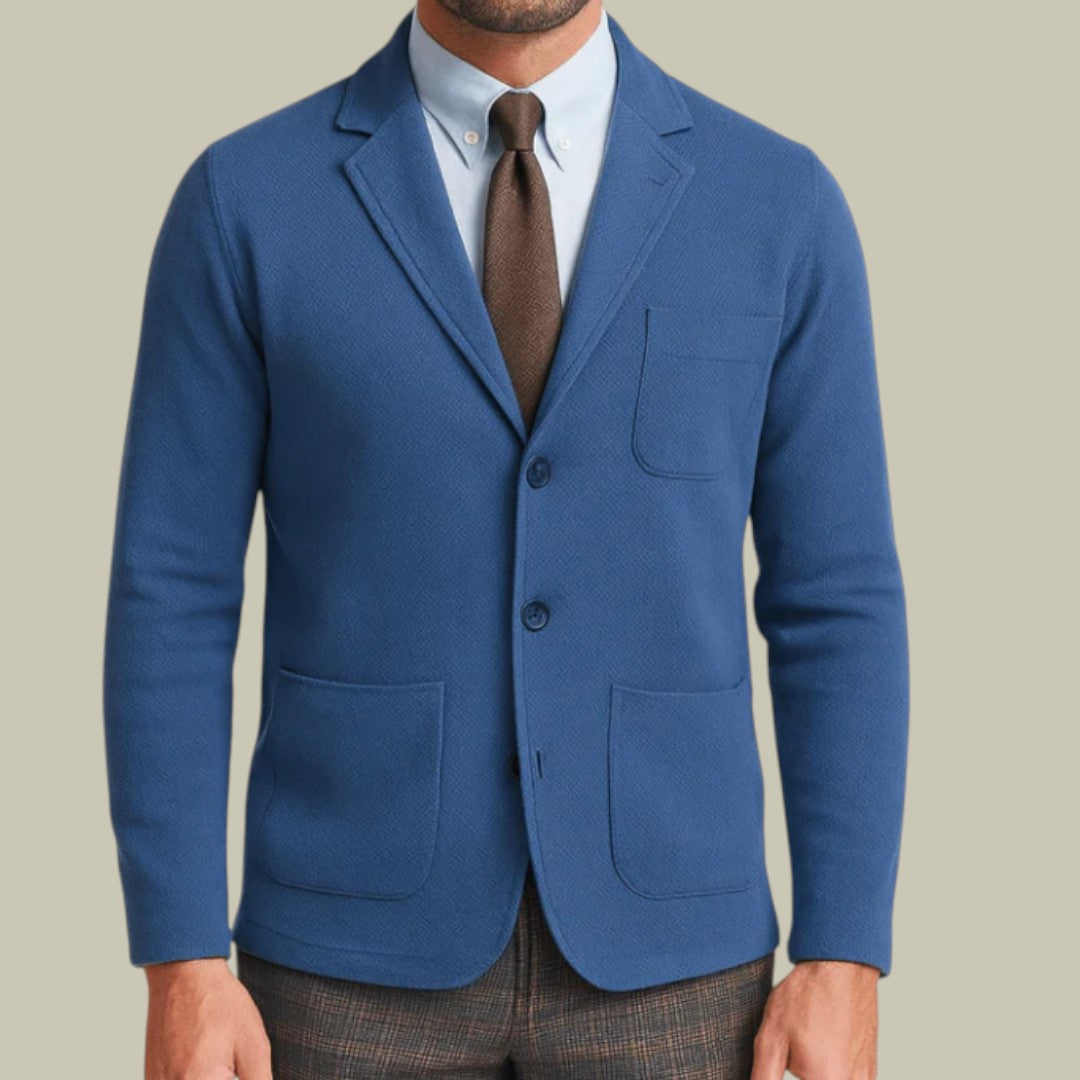 Mens Cardigan Blazer Business Autumn