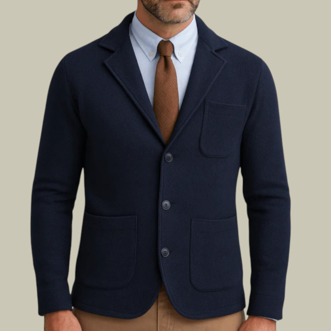 Mens Cardigan Blazer Business Autumn