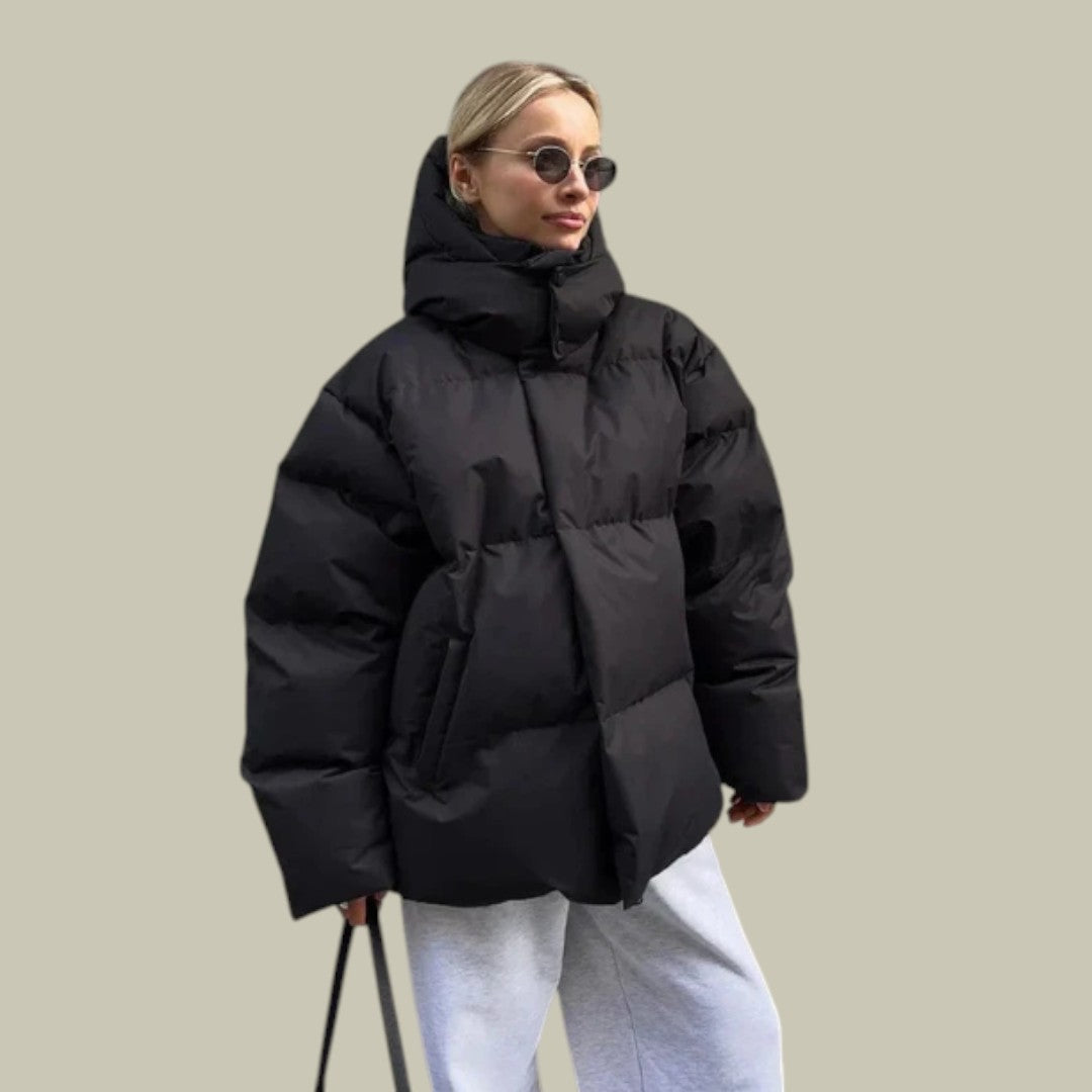 Womens Puffer Jacket Hooded Warm