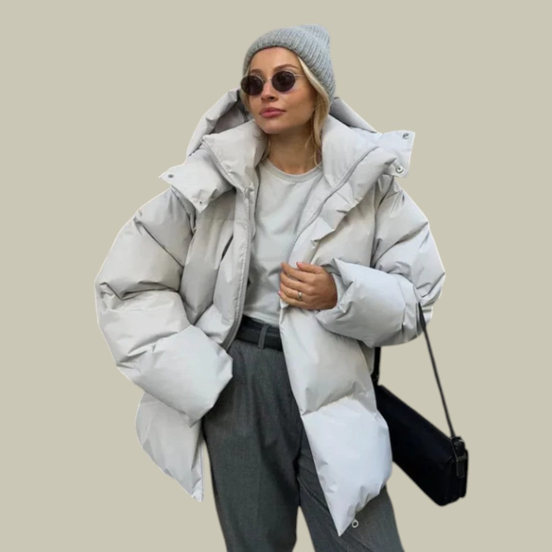 Womens Puffer Jacket Hooded Warm