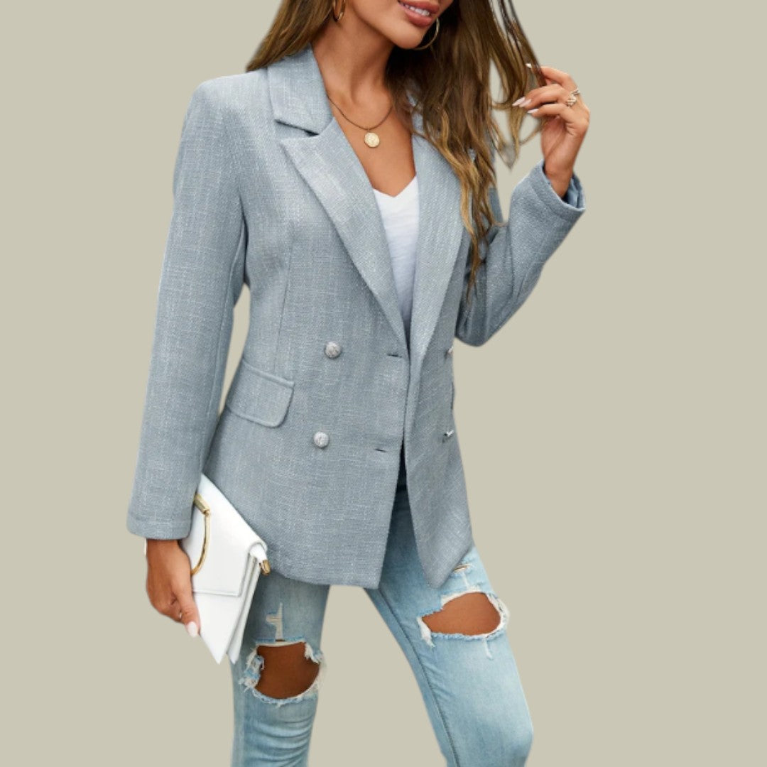 Womens Blazer Jacket Light Blue